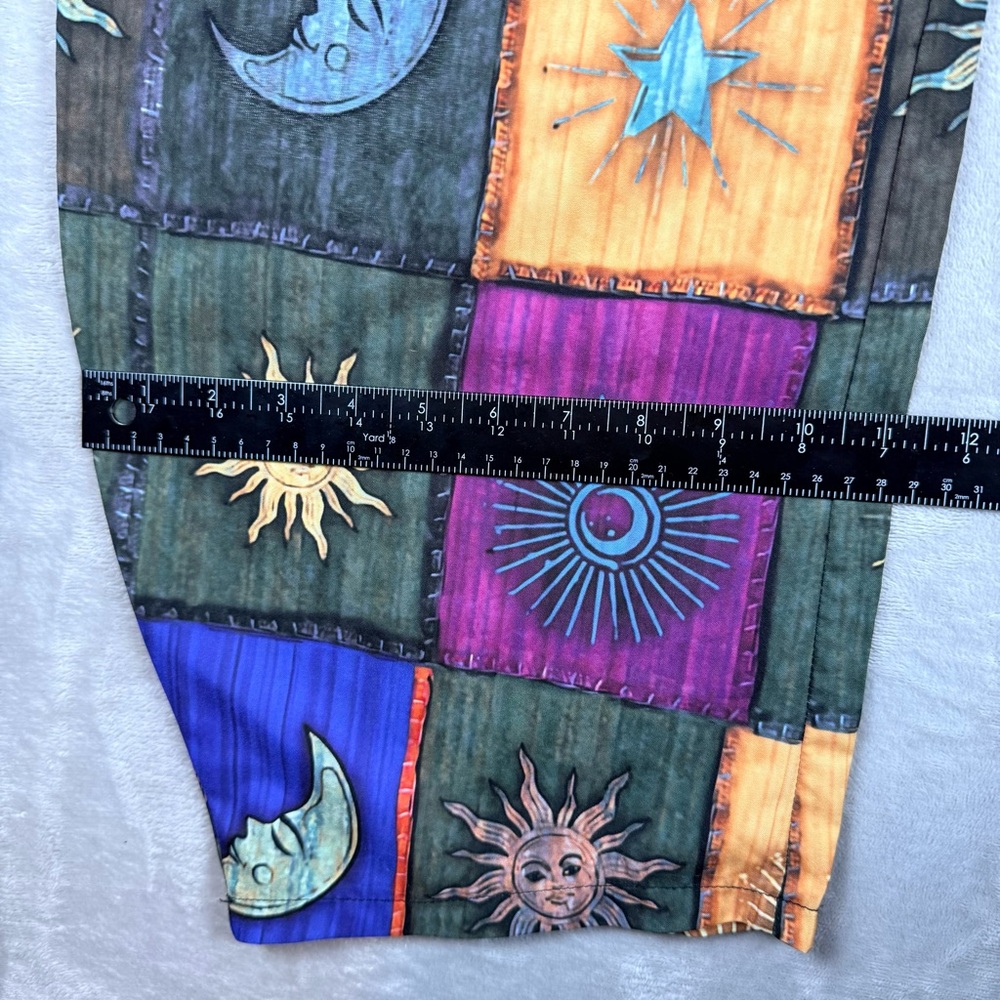 Boho Celestial Patchwork Barrel Pants Harem Festi… - image 8